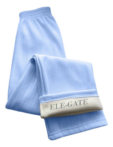 Pantalones deportivos con forro térmico de cintura alta azul M