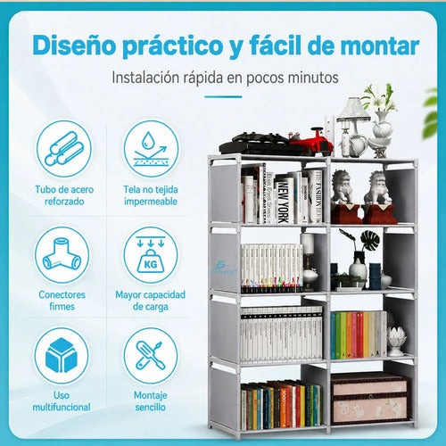 Librero Organizador Hog.335 De 8 Compartimentos