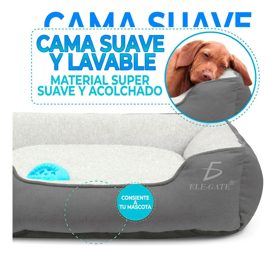 Cama Grande Para Mascota Perro Gato Acolchonada Resistente