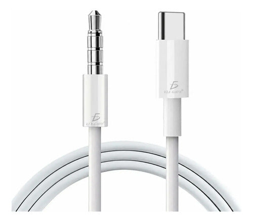 Cable Auxiliar Tipo C A Audio Estéreo 3.5mm Para Audífono
