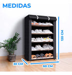 Zapatera De 5 Niveles Con Funda Antipolvo Y Cierre Frontal