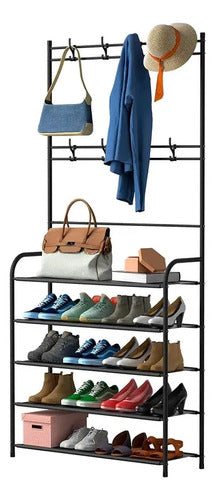 Organizador de 5 niveles con doble barra de perchas