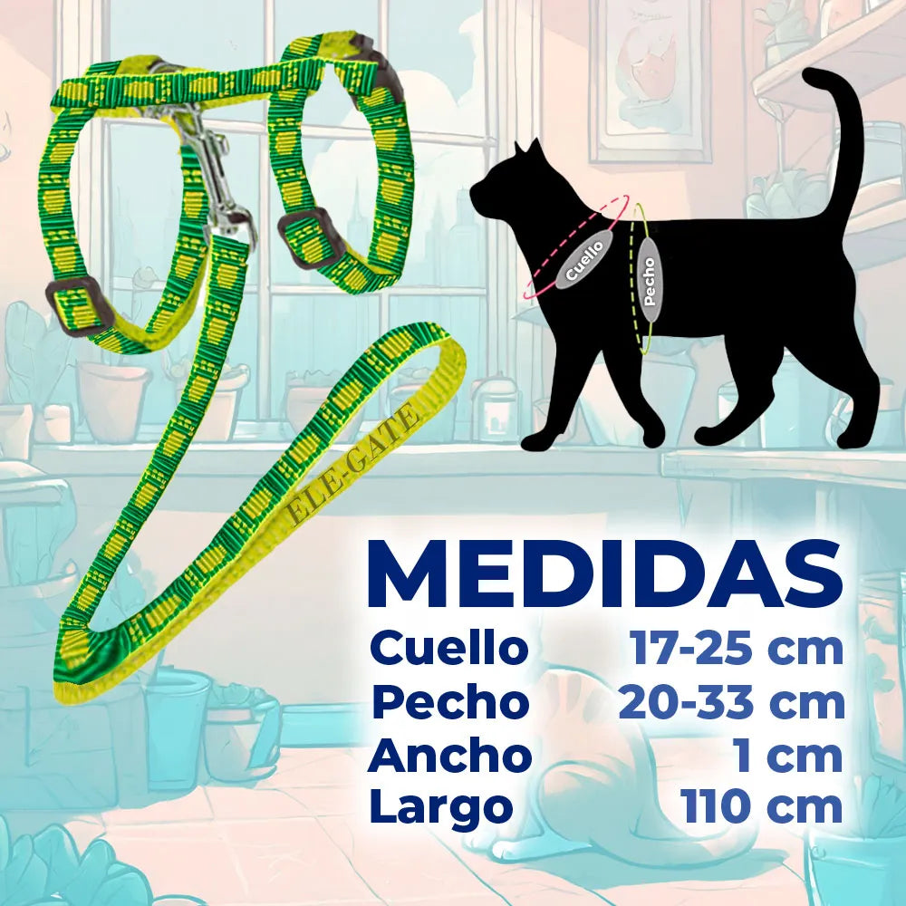 Juego De Arnés Y Correa Halter Para Perro Con Patrones