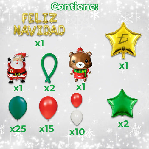 Set De Globos De Papel De Aluminio Para Fiestas Navideñas