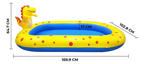 Alberca Inflable Con Aspersores Amarillo/azul