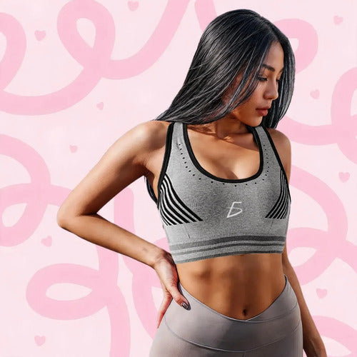 Top Deportivo Con Espalda Alta Y Relleno Sin Costuras Xl