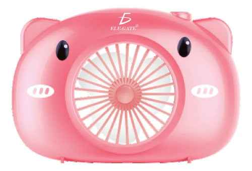 Mini Ventilador En Forma De Cerdito Recargable