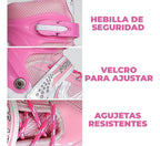 Patines En Línea Ajustable 6 Ruedas Con Kit Protección M
