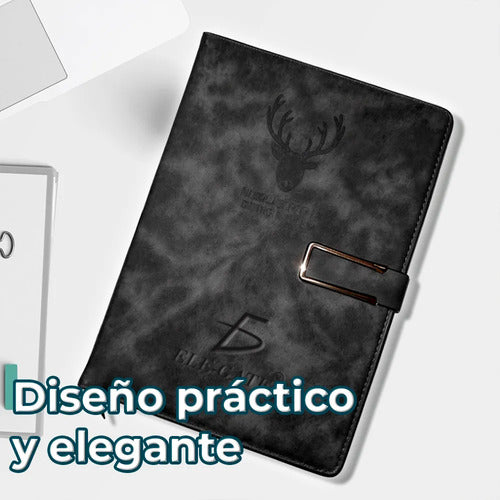Libreta Elegante Con Portada Acolchonada Y Cierre Magnético