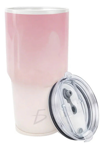 Vaso Térmico Bicolor De 840 Ml Termo Acero Inoxidable
