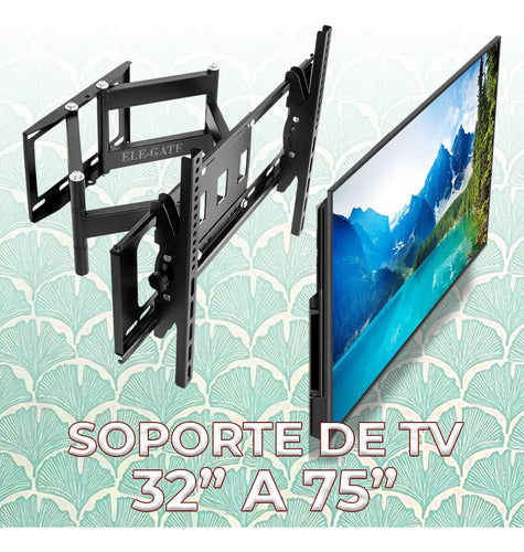 Soporte Para Tv De 35 A 75 Pulgadas Doble Brazo Extensible