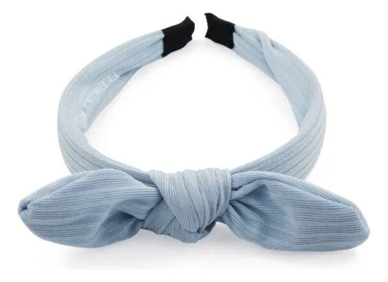 Diadema Sujetadora De Cabello Con Moño Azul