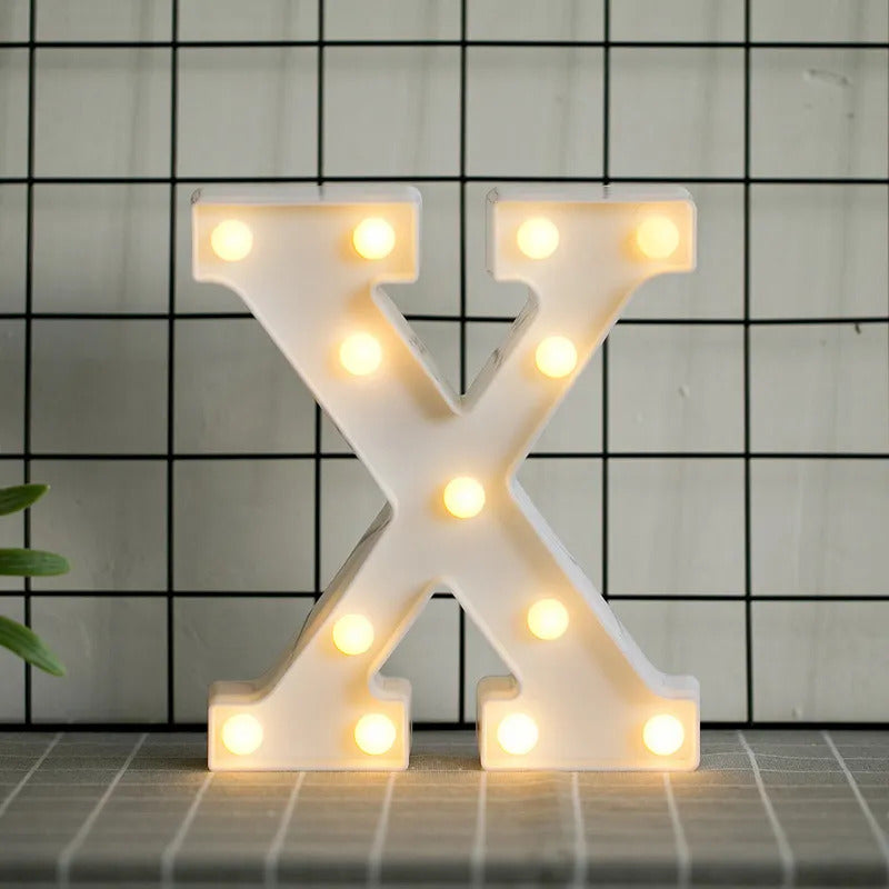 LED letras x 3D luces foco lampara decora abecedario