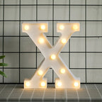 LED letras x 3D luces foco lampara decora abecedario
