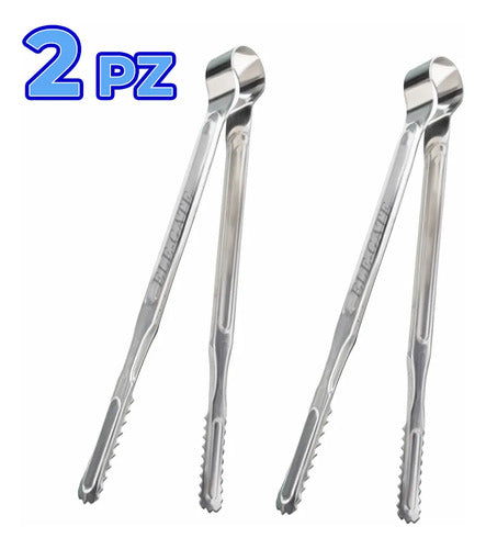 Kit 2 Pinzas Para Cocina Asador De Acero Inoxidable Extra G