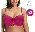 Brasier Con Encaje De Flores Copa Completa Salmón M