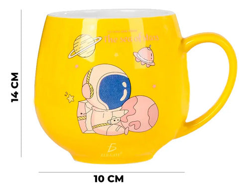 Taza De Ceramica Con Dibujos De Astronauta