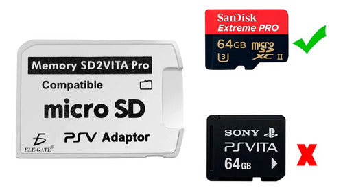 Adaptador De Memoria Micro Sd Sd2vita Para Ps Vita