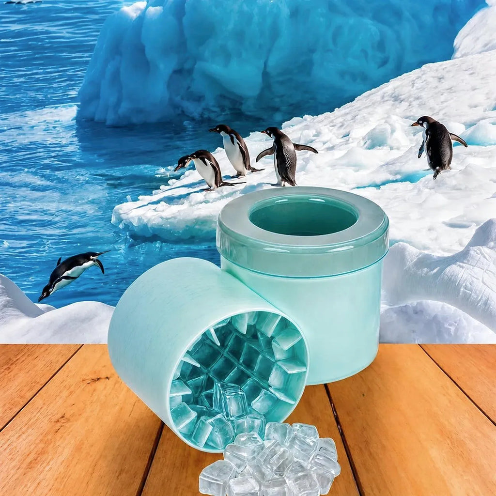 Molde De Silicona Redondo Para Cubitos De Hielo Blanco