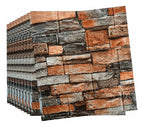 Paneles xpe autoadhesivos 10 pzs ladrillo rústico 35 x 38.5