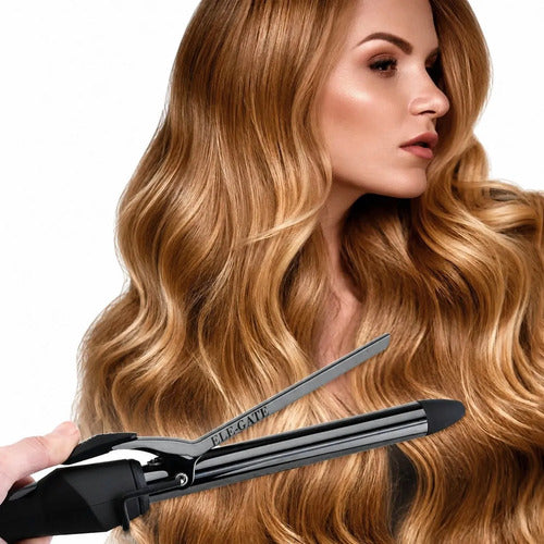 Rizador De Cabello De Titanio Para Rizos Duraderos Y