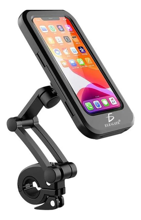 Soporte Para Teléfono Impermeable De Bicicleta Motocicleta Negro