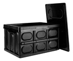 Caja De Plástico Negro Colapsable Reforzada Y Con Negro