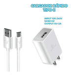 Cargador Tipo C Carga Rapida Para Samsung Xiaomi Con Cable