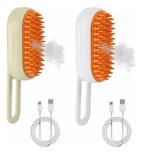 Cepillo Vaporizador Usb Para Perros Y Gatos Marrón
