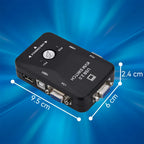 Switch Kvm Usb Vga Para 2 Computadoras Teclado Mouse Y
