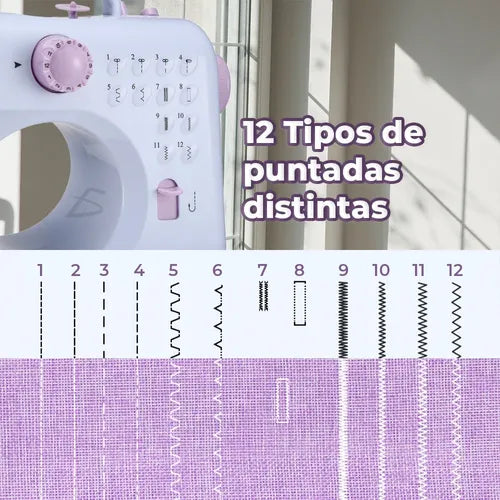 Máquina De Coser Multifuncional 12 Patrones