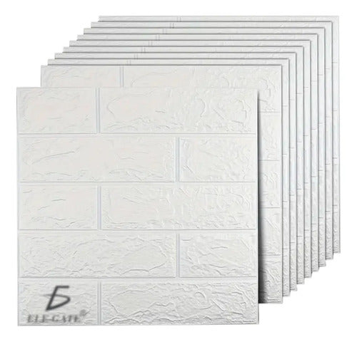 Paneles Xpe Autoadhesivos 10 Pzs Ladrillo Blanco 35 X 38.5