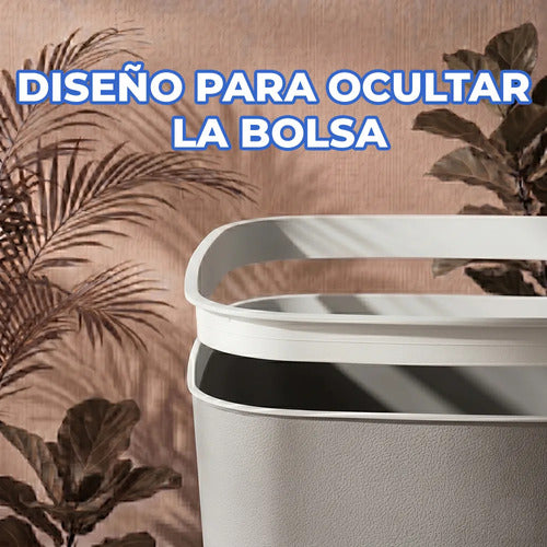 Bote De Basura 10 L Con Tira Oculta Para Bolsa Libre De Bpa