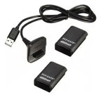 Kit Bateria Cargador Cable Carga Y Juega 360 2 Bateria