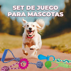 Set De 4 Juguetes De Cuerda Con Mordederas De Silicón