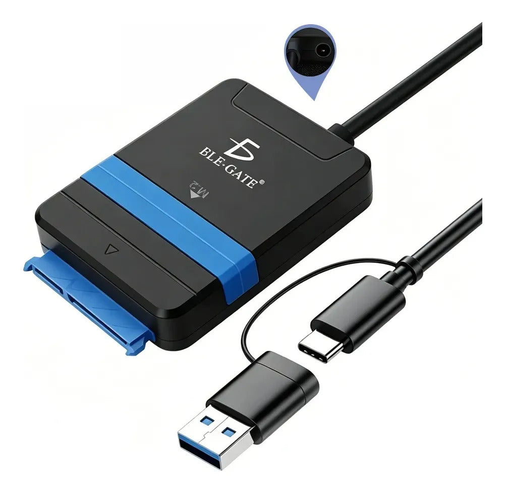 Adaptador Type C Usb 3.1 Gen2 A M.2 Nvme + Sata 2.5 3.5