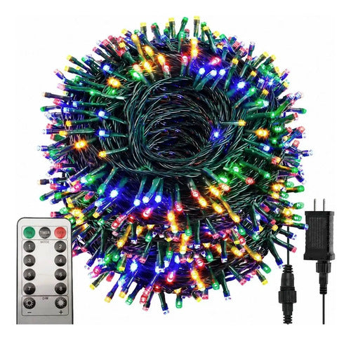 Luces LED RGB de 500 luces en 50 metros azul