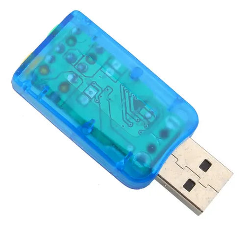 Tarjeta De Sonido Usb Con Conexiones De 3.5 Mm