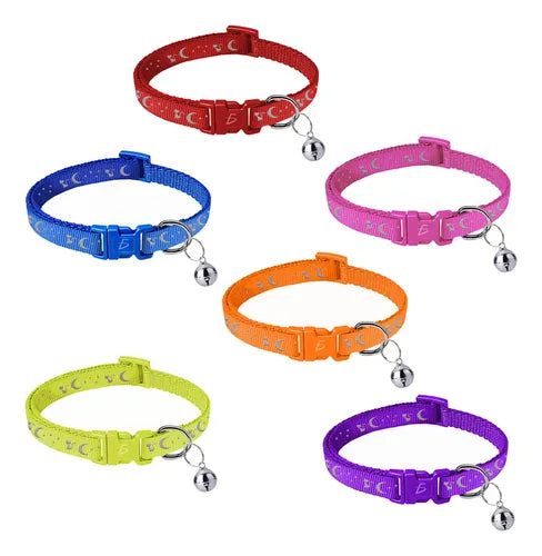 Collar Ajustable Con Cascabel Para Gatos Y Perros Pequeños