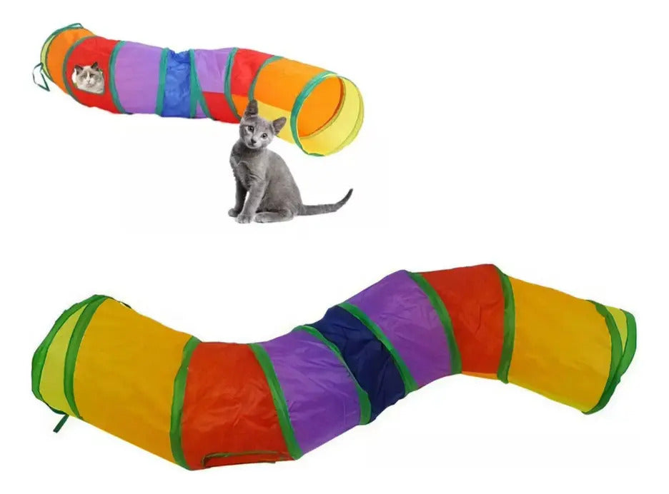 Túnel Plegable Interactivo Para Entrenamiento De Mascotas De Colores
