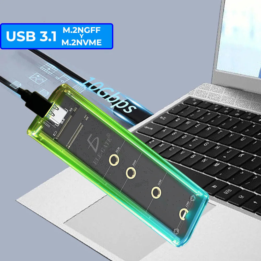 Case Transparente Con Luz Rgb Estilo Y Elegancia Para Tu Pc