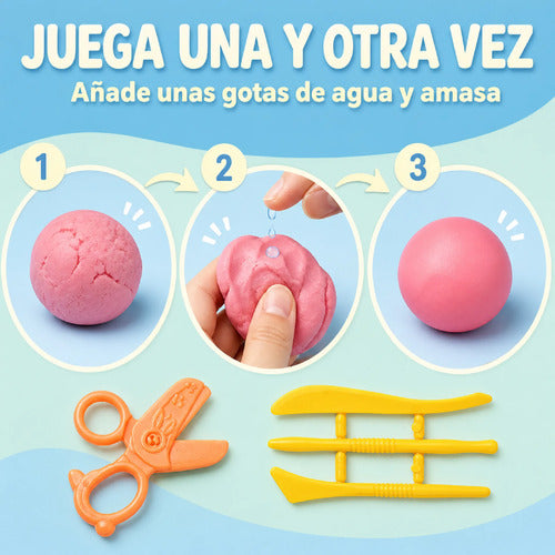 Kit De Jardín De Plastilina Con Moldes De Flores Y Macetas