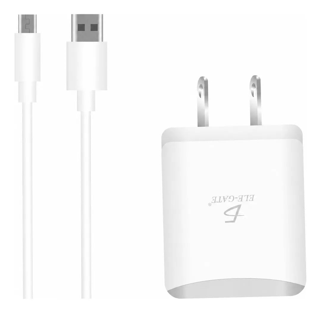 Cargador Rapido Qc 3.0 Usb 5v 2.4a Con Cable Micro V8