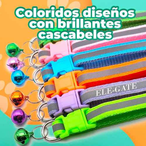 Collar Reflectante Con Campana Para Mascotas