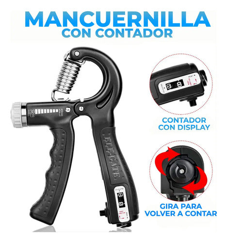 Pinza De Mano Ajustable 5-60 Kg Para Ejercicio