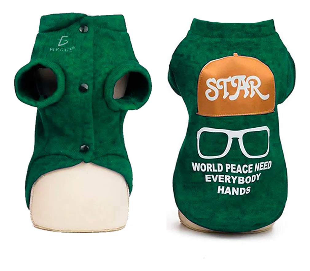 Chaqueta De Invierno Para Mascotas Abrigo Cálido Y Cómodo Verde