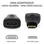 Adaptador Hdmi Hembra Mini Hdmi Macho