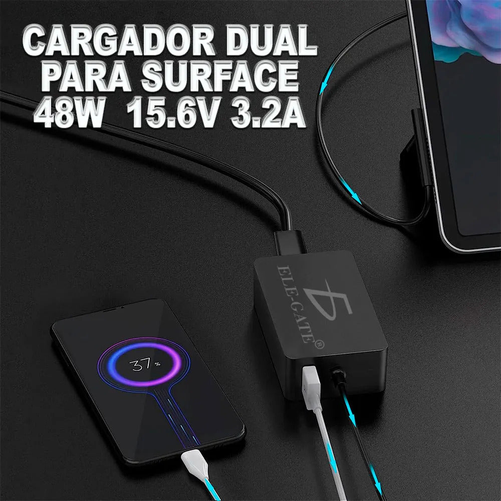 Cargador Laptop Compatible 48w Para Microsoft Surface 15.6v