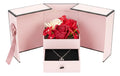 Alajero En Forma De Caja De Regalo Con Rosas Y Cadena