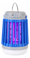 Lámpara mata mosquitos solar y USB con luz LED para camping azul